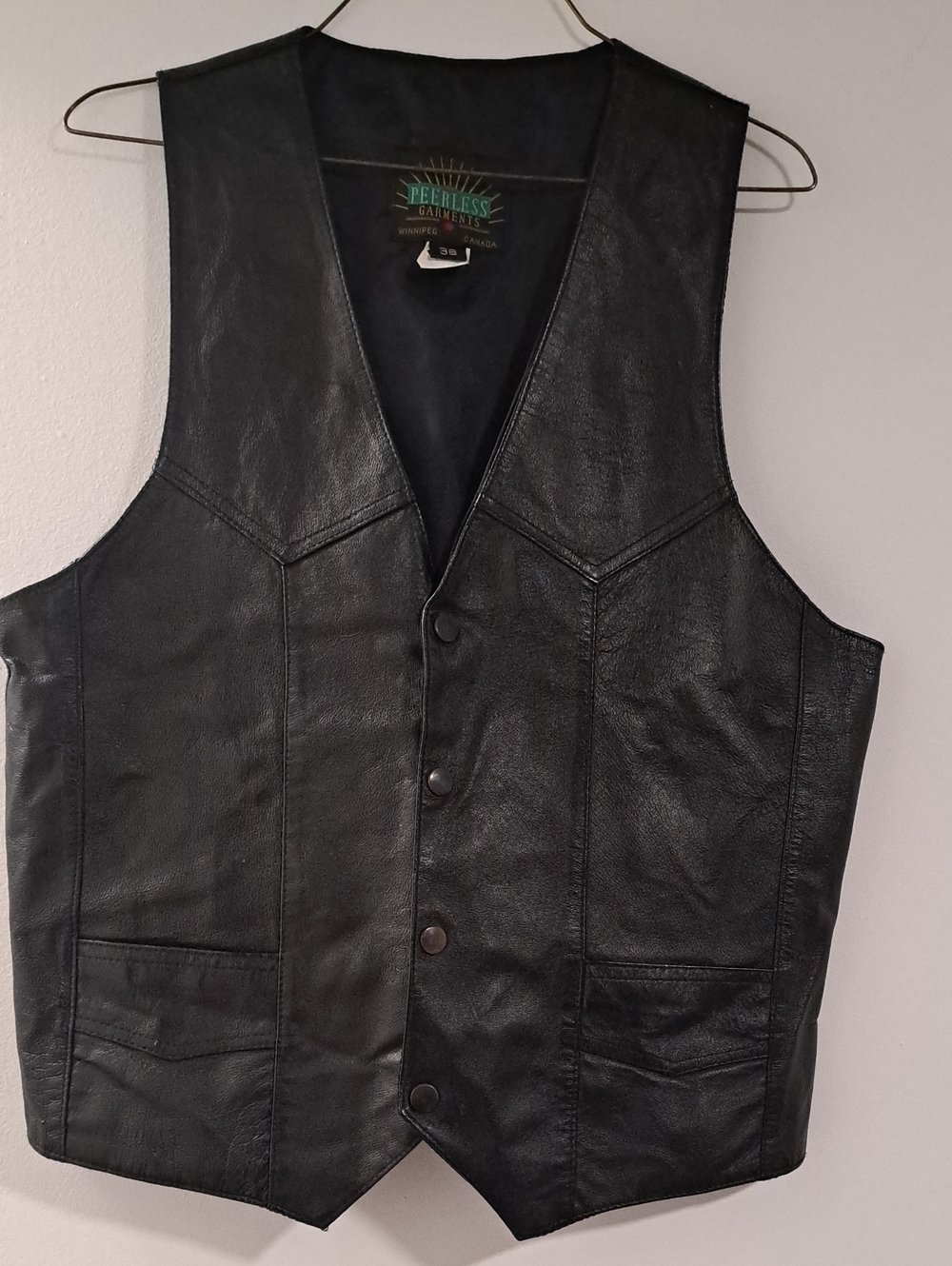 Black Leather Vest for Men